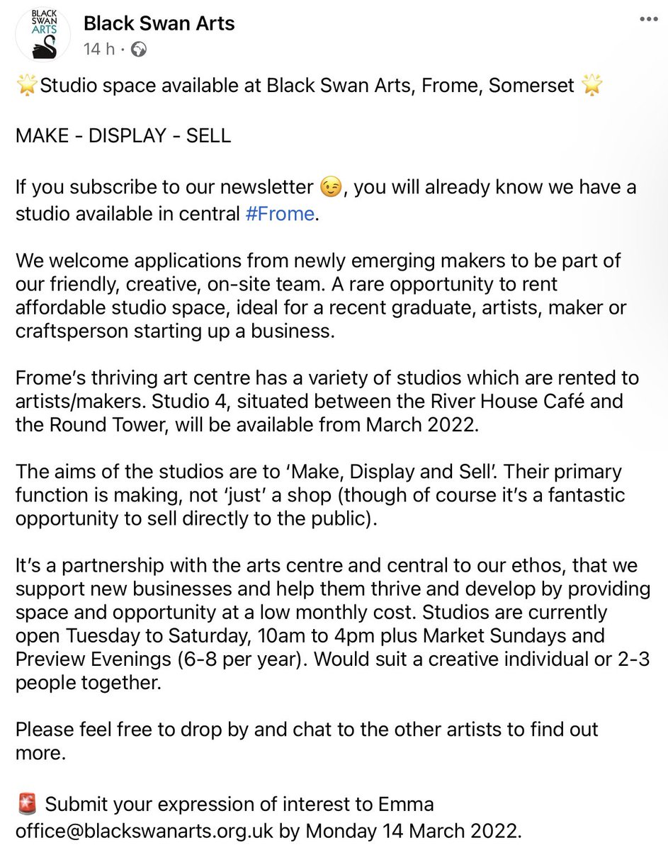 Black Swan Arts tweet media