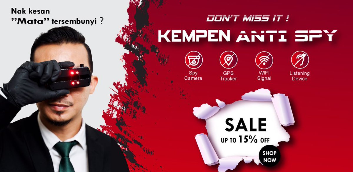 Sempena Kempen #antispy

Dapatkan *PROMO* dan Hadiah *PERCUMA* untuk pembelian Hi-Tech Spy Detector Advance Di⬇️⬇️

spygadgets.com.my/product/hi-tec…

"Lindungi Diri,Privasi &amp; Keluarga Anda"

p/s: Untuk waktu yang terhad sahaja selagi stok masih ada.