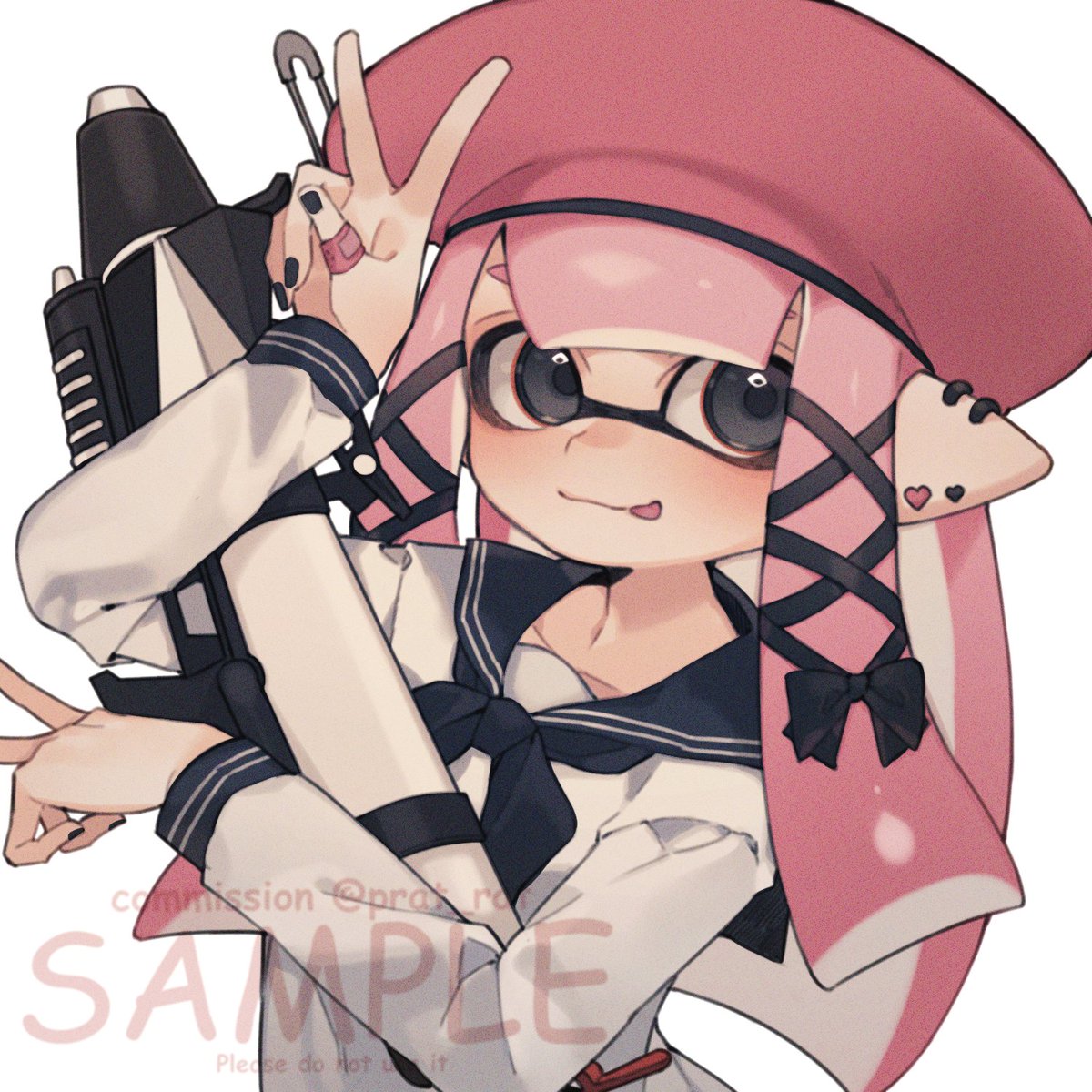 インクリング ,イカガール(スプラトゥーン) 「」|P.ratのイラスト