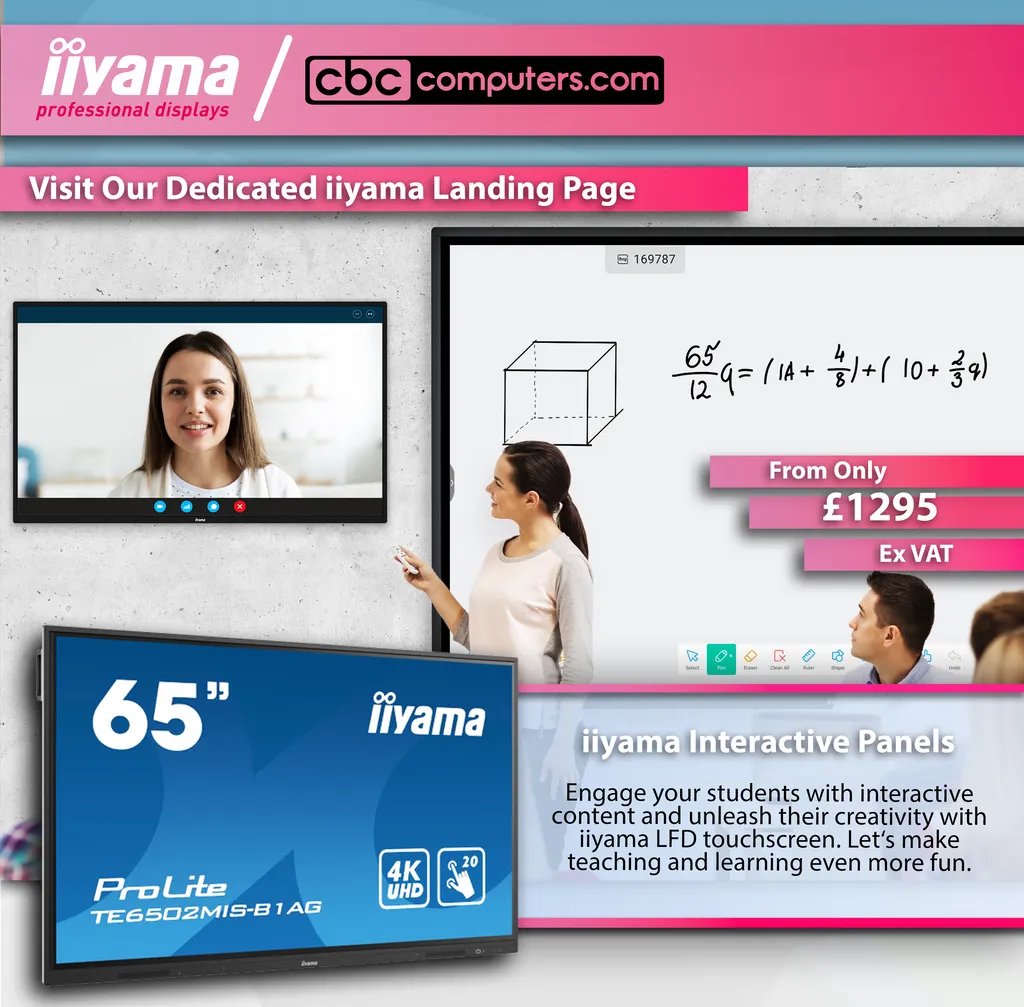 cbccomputers's tweet photo. Discover the power of interactive technology in the classroom and explore new ways to learn with iiyama intercative panels.
Learn more here - https://t.co/xs7OmjVpnA
#education #teaching #teachers #students #school #edtech #teched #classroom #classroomsolution #interactive https://t.co/eN42DSYauI