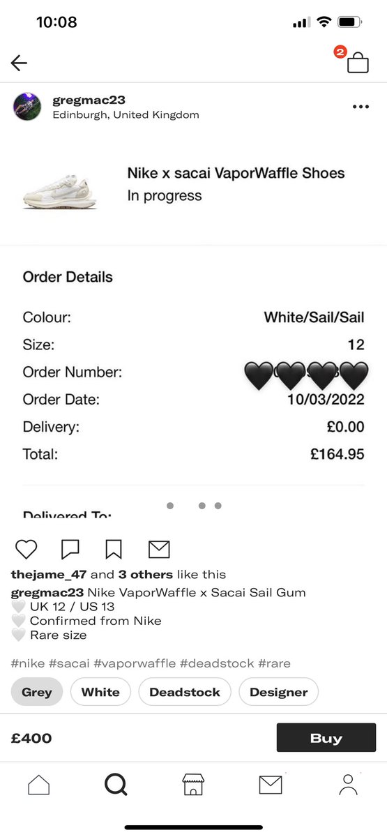 grace_sully2's tweet photo. These are the kind of people you let win raffles... absolutely disgusting you should cancel all there orders !!!! @Nike @SnkrsStock there’s so many more on depop aswell bloody joke considering you have genuine people that want the shoe !!!!! 😡😡 https://t.co/iTNJMXmEZW