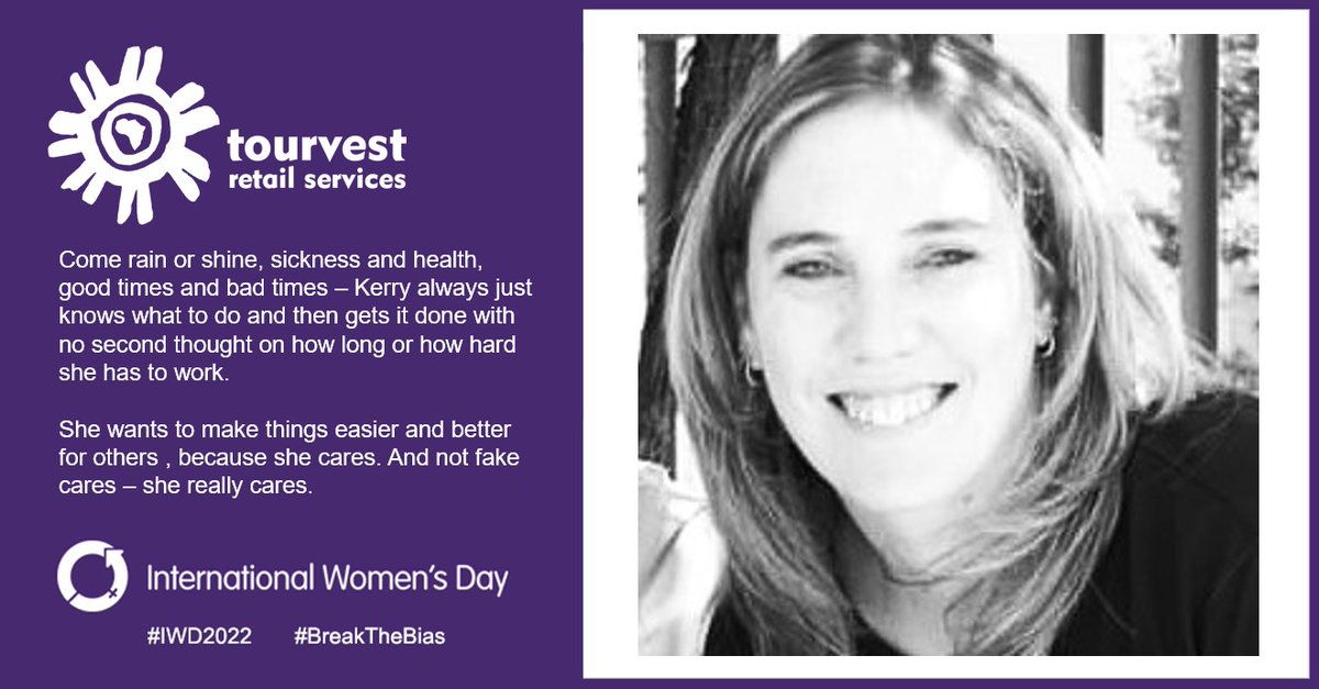 TourvestRS's tweet photo. Our second notable “TourBEST” winner was Kerry O Grady, Finance Manager who won the “Uncompromising High Performance” award. Kerry reports into Helmien Stevens, Financial Director who is one of three females on our Executive Leadership Team! #IDW2022 #WomenSupportingWomen https://t.co/VryGJ0MxqV