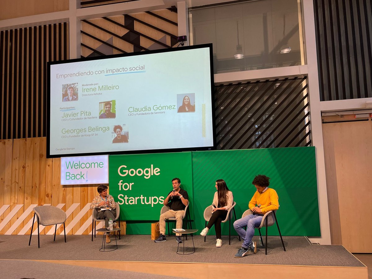 Hoy estamos en la reapertura del Campus de <a href="/GoogleStartupES/">Google for Startups - Spain</a> en Madrid. 🙌🏾 
Acabamos de presentar 3 Laboratorios de Innovación Social, gracias al apoyo de <a href="/Googleorg/">Google.org</a>. 
Pretendemos conseguir que el ecosistema de emprendimiento social se vuelva más inclusivo y accesible.
