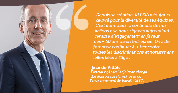 Klesia's tweet photo. #Inclusion 

🟠 Ce matin, chez @Economie_Gouv, Jean de Villèle, DRH @Klesia, a signé le 1er acte d’engagement inter-entreprises concernant la place des collaboratrices et collaborateurs de plus de 50 ans en entreprise ! 

#Emploi50 https://t.co/SGc3nR32HY