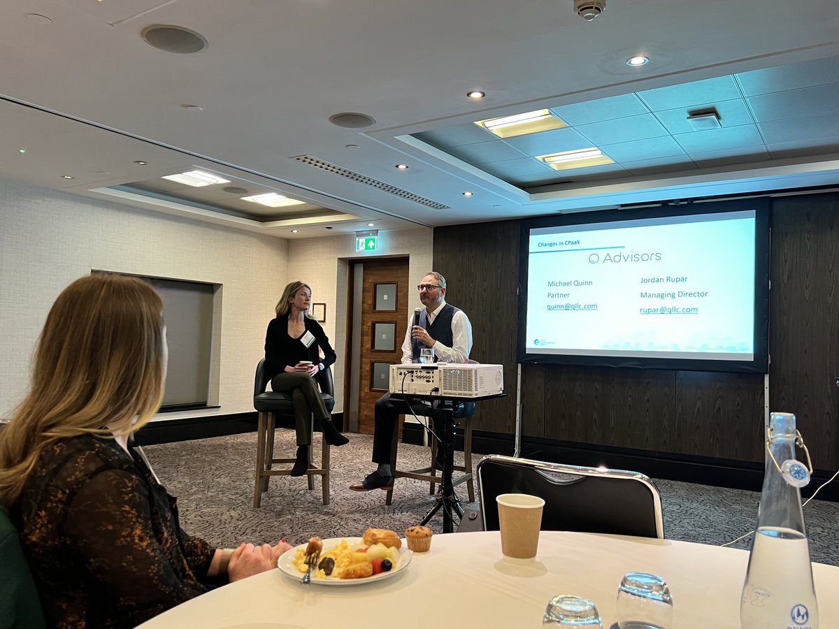 Great #CPaaS update by Q Advisor’s <a href="/msqquinn/">Michael Quinn</a> and Jordan Rupar at <a href="/CloudCommsAll/">Cloud Communications Alliance</a> UK meetup today. CPaaS required part of any CSP proposition today, and partnership possibilities with wholesale carriers like <a href="/i_basis/">iBASIS</a> (integrating @mavenir) provide fast and low risk path to market!