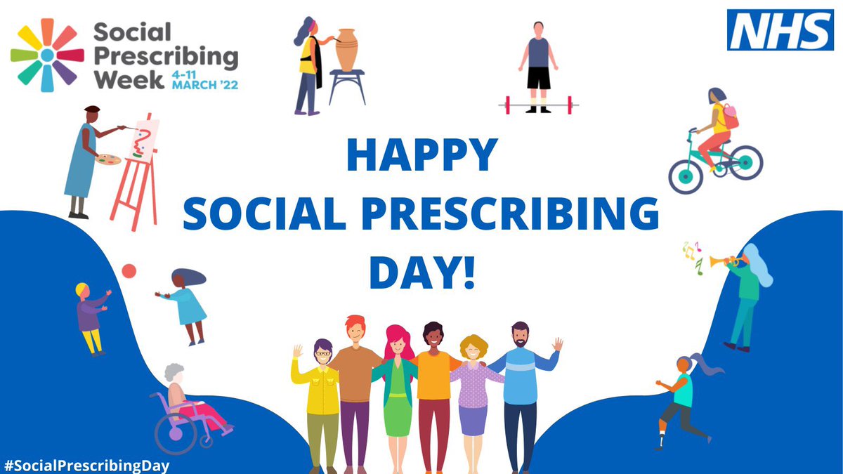 GMPandC's tweet photo. Happy #SocialPrescribingDay 🥳🎉

A day to celebrate the local community groups &amp; activities that keep us happy &amp; healthy, as well as the teams connecting people into them 🤩

It’s wonderful working with you all 😁#Socialprescribing #linkworkers https://t.co/Sow6RNEYOE