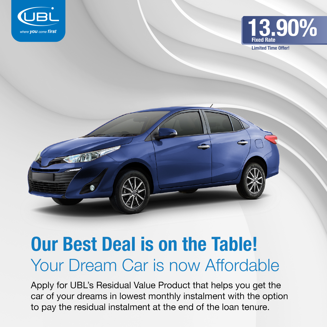 UBLDigital's tweet photo. Book your dream car with UBL! Apply for UBL’s residual value to ensure the car of your dreams with this simple and lowest monthly installment plan! So what are you waiting for? Apply now!

Terms and Conditions Apply   
Offer is valid till 31st March 2022
#UBL #AutoLease #AutoLoan https://t.co/HFFKKtvHnC