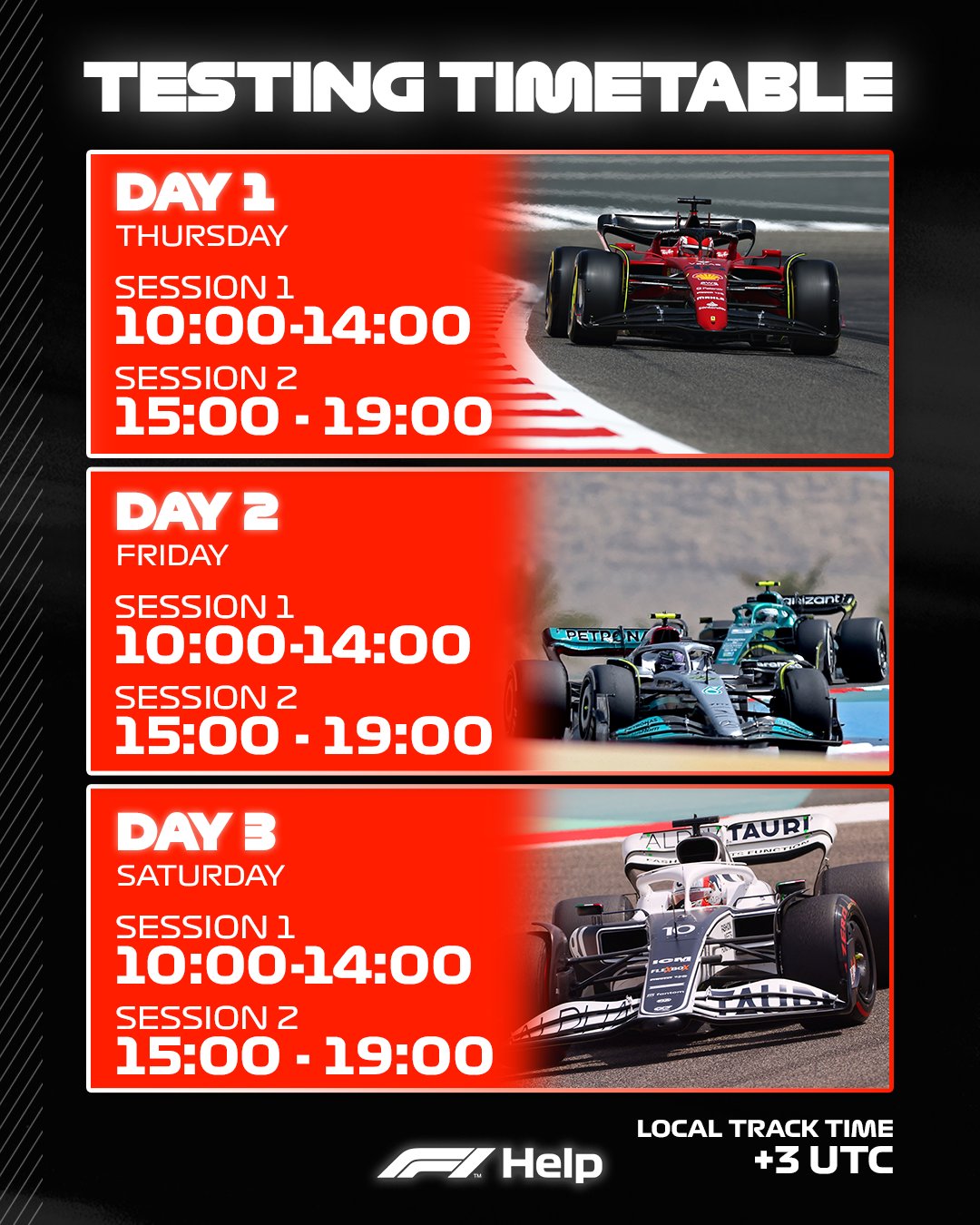 Watch f1 shop testing live