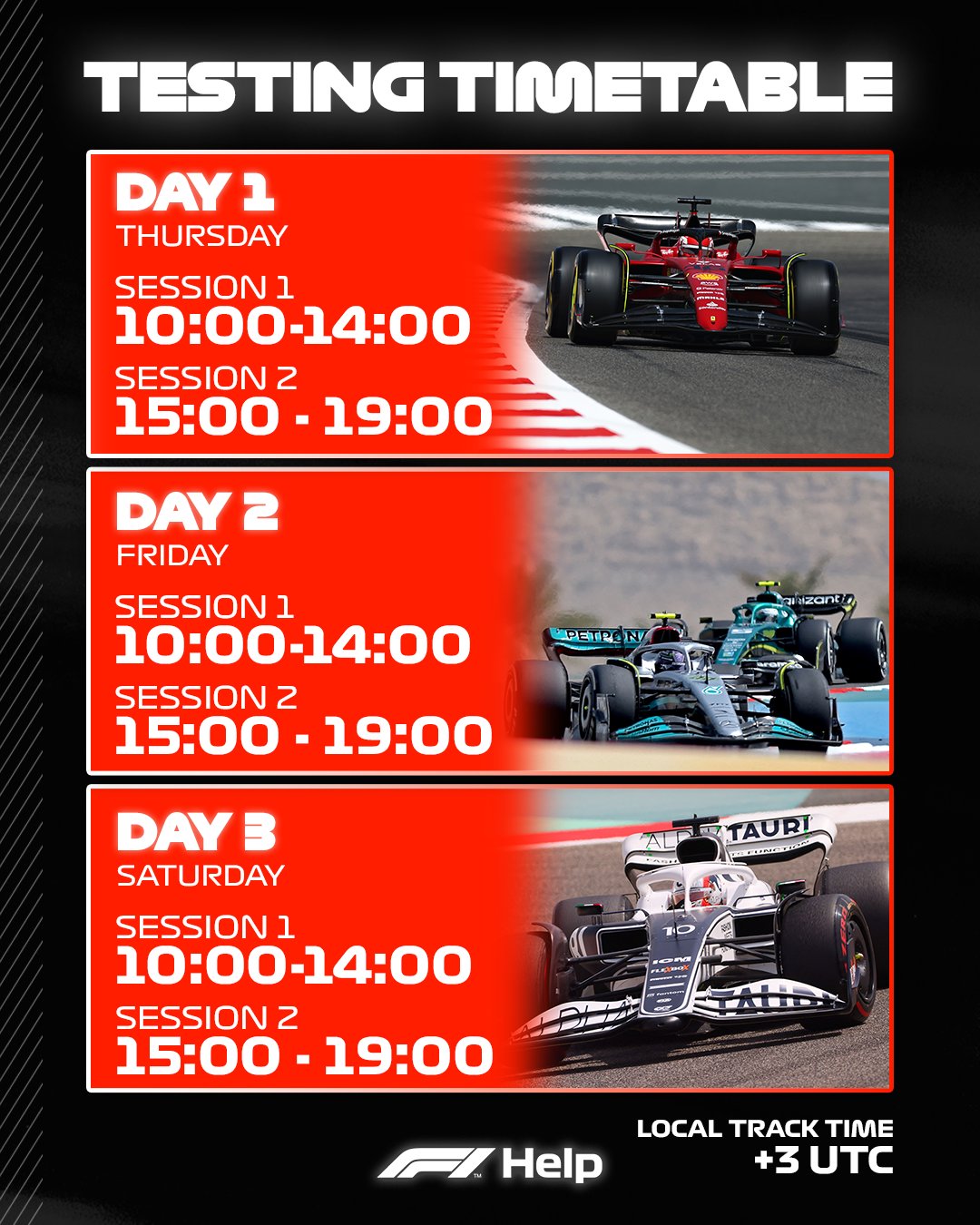 f1 testing watch live