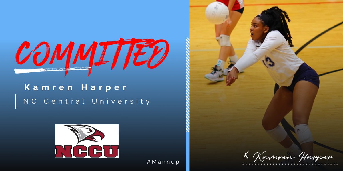 Congratulations to Kamren Harper for commiting to play volleyball <a href="/NCCUVolleyball/">NCCU Volleyball</a> Good Luck! @jlmannvball #mannup