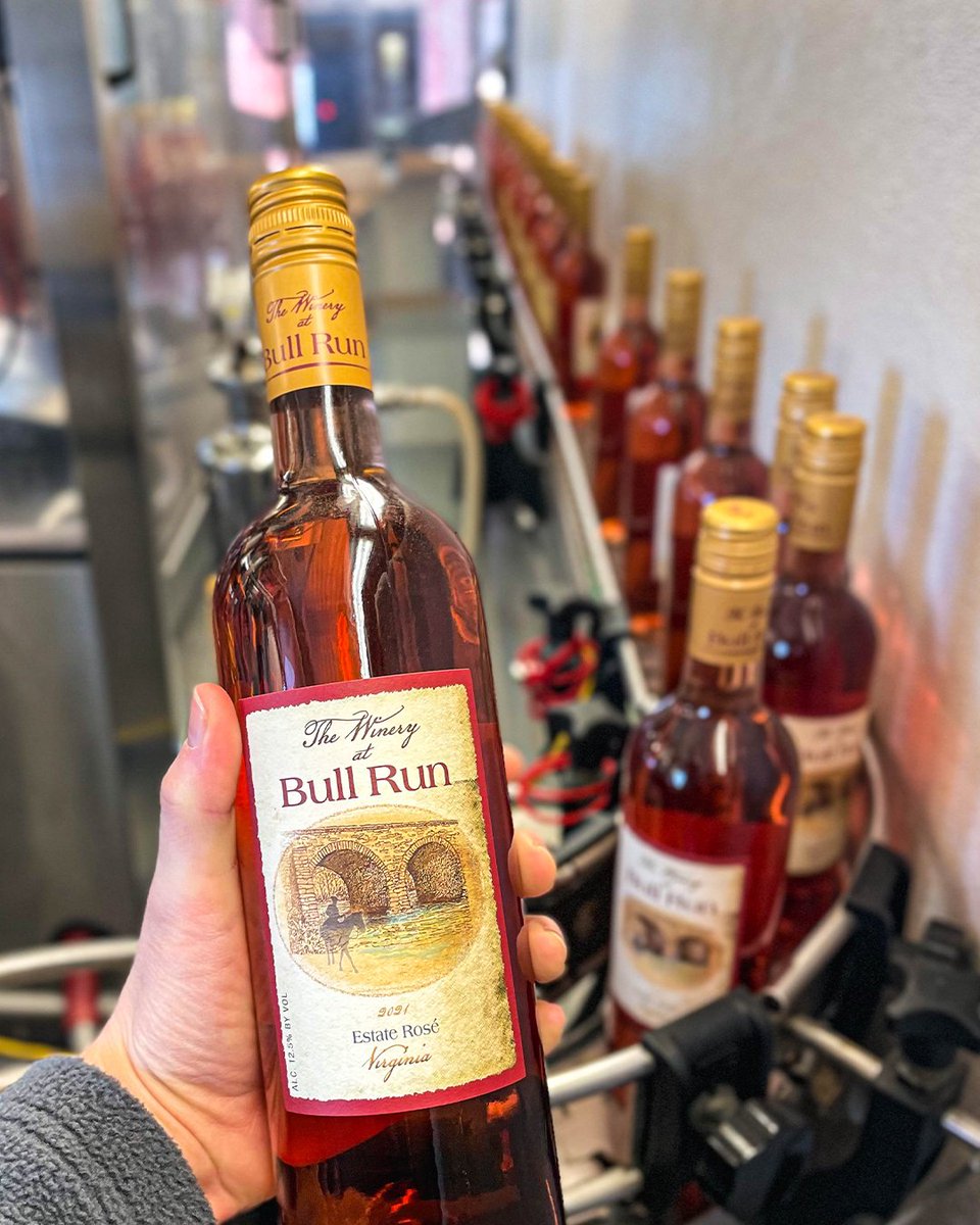 The new 2021 Estate Rosé is being bottled &amp; will be released tomorrow (Friday 3/11) in the Tasting Room! 🍷 #roséallday #WineryatBullRun