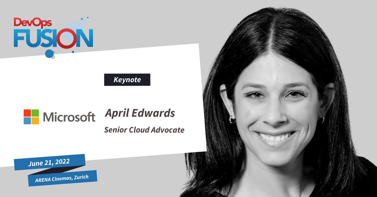 DevOpsFusion's tweet image. We are excited to announce April Edwards, Senior Cloud Advocate at Microsoft as our first Keynote speaker for this year's conference.
DevOps at Microsoft: Our internal transformation story!
Hear how Microsoft cut their release cycle from three years to three weeks!
#DOF22 #DevOps