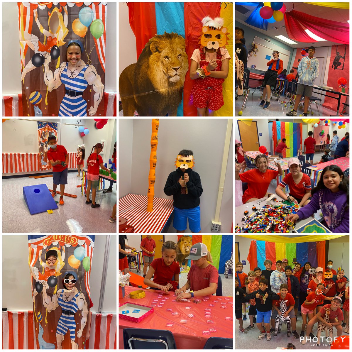 5th grade enjoying the Circus Transformation Room. TBE is the BEST! <a href="/TommieBarfield/">Tommie Barfield</a> <a href="/collierschools/">Collier County Public Schools</a> <a href="/benitotbe/">E Acosta</a>🦁🤡⭐️🎉🎠