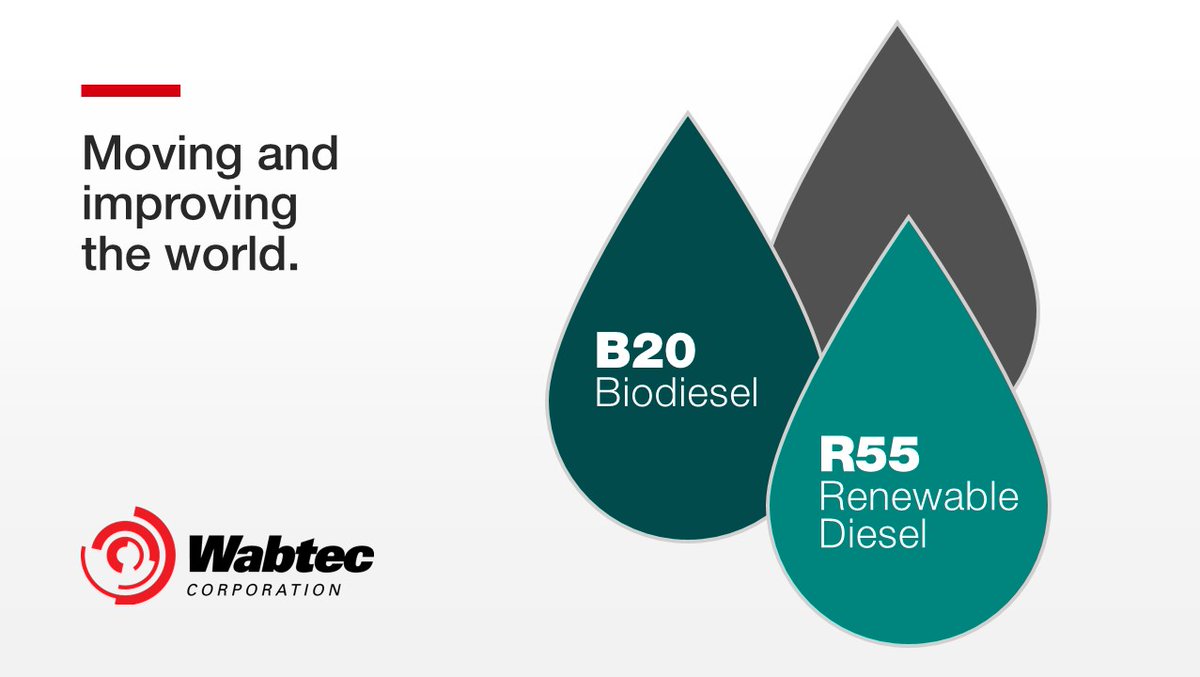 WabtecCorp's tweet photo. We are pleased to announce two, separate partnerships with @BNSFRailway & @UnionPacific. Both will test the performance & effectiveness of alternative fuels (B20 biodiesel & R55 renewable diesel) in our locos. #WabtecFreightServices #Modernizations #WeAreWabtec #Sustainability https://t.co/MMbrW88Ih5