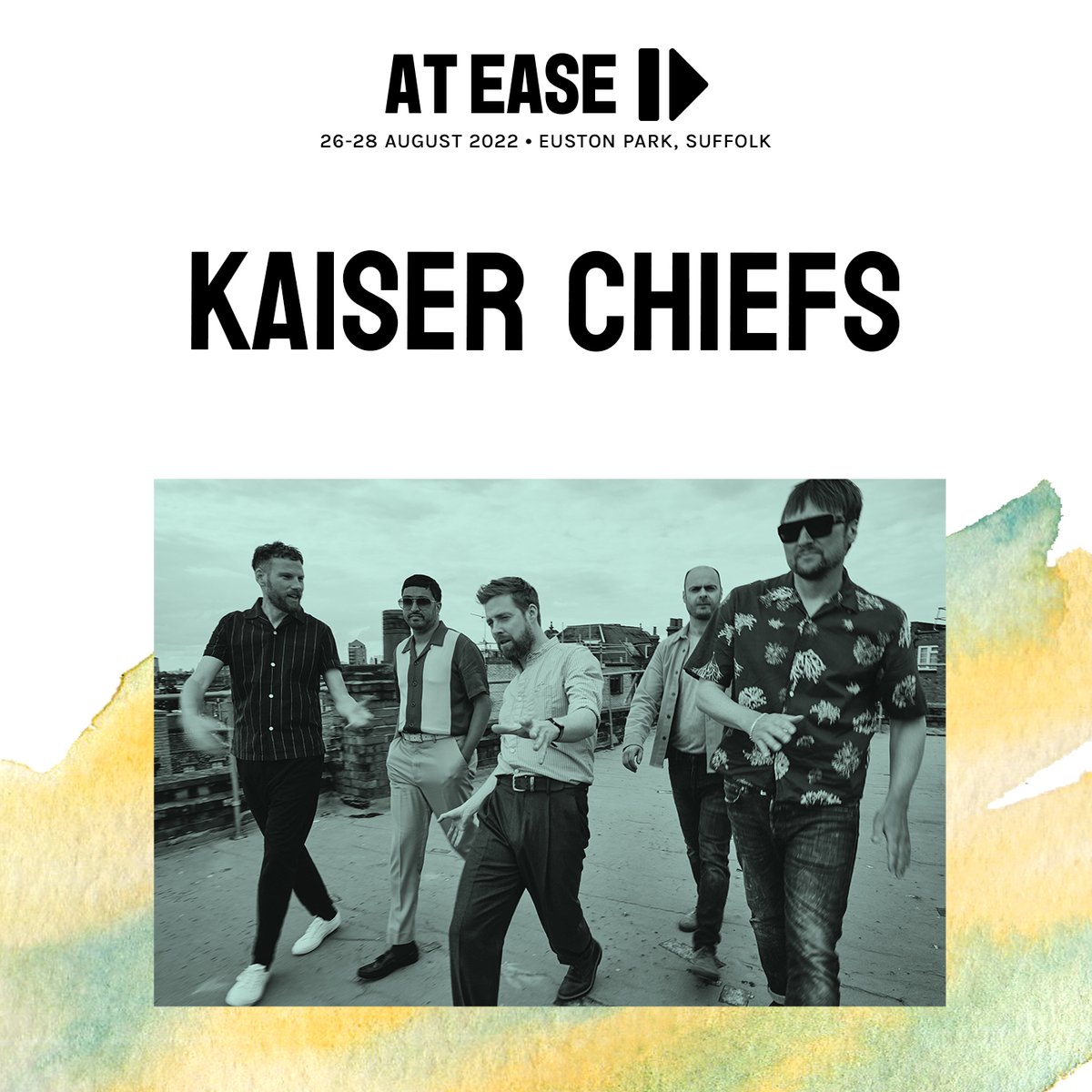 Super excited to be welcoming one of the UK's leading bands of their generation the <a href="/KaiserChiefs/">Kaiser Chiefs</a> to our main stage 🥳

August couldn’t come any quicker to be enjoying live music in a field with you all! 🌞 🎸

* TICKETS ARE ON SALE NOW * ➡ ateasefestival.com