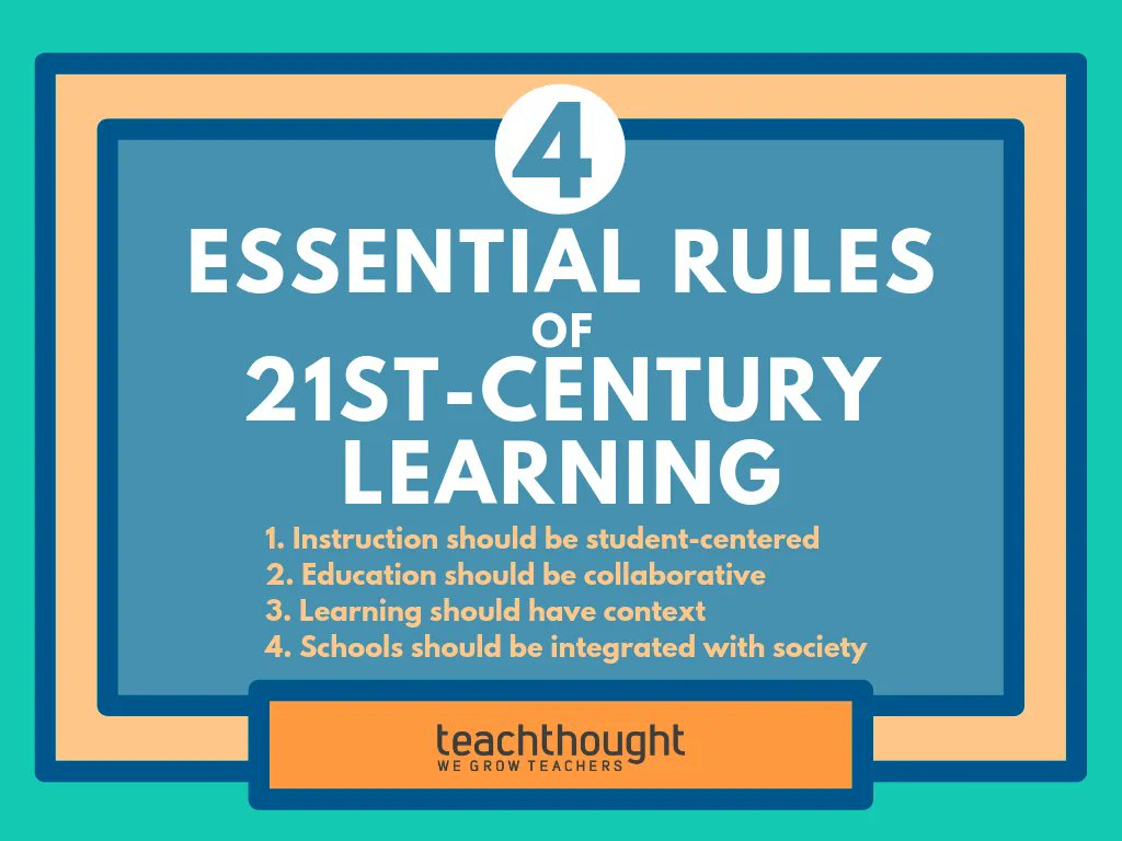 4 Essential Rules Of 21st-Century Learning - TeachThought PD buff.ly/2wKSG1X