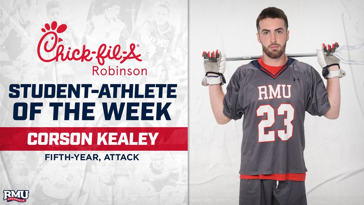 RMU Athletics (@rmuathletics) on Twitter photo Here they are! A special Thursday version of your <a href="/CFARobinson/">Chick-fil-A Robinson</a> RMU Student-Athletes of the Week!
π₯: Rachael Rhinehart - <a href="/RMUSoftball/">RMU Softball</a>
π₯: Corson Kealey - <a href="/RMUMLacrosse/">RMU Menβs Lacrosse</a>
#BobbyMo | π΅βͺπ΄ Here they are! A special Thursday version of your <a href="/CFARobinson/">Chick-fil-A Robinson</a> RMU Student-Athletes of the Week!
π₯: Rachael Rhinehart - <a href="/RMUSoftball/">RMU Softball</a>
π₯: Corson Kealey - <a href="/RMUMLacrosse/">RMU Menβs Lacrosse</a>
#BobbyMo | π΅βͺπ΄