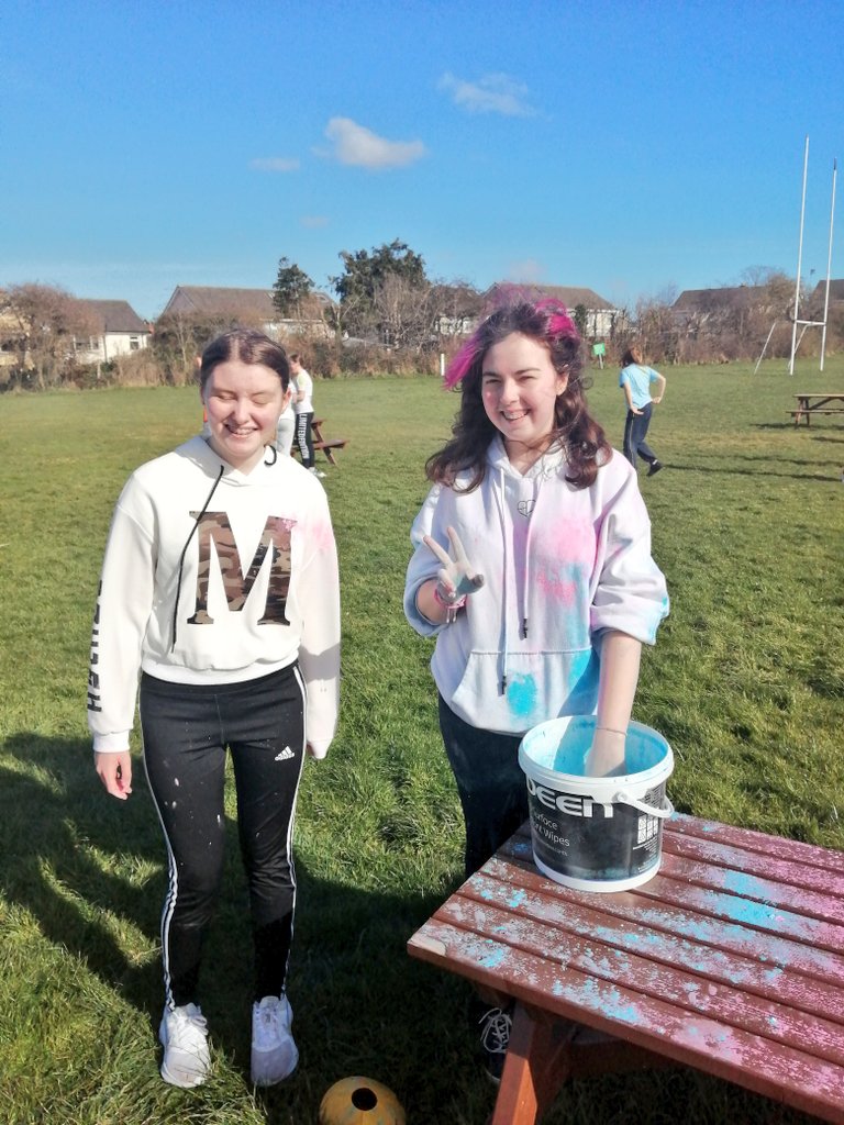 What an end to another great day @Colaistebride #wellbeingweek....TY colour FUN run in the sun!! Thanks to Mr.Connell for all his help with organising it! #runinthesun #FUNinthesun #wellbeingweek