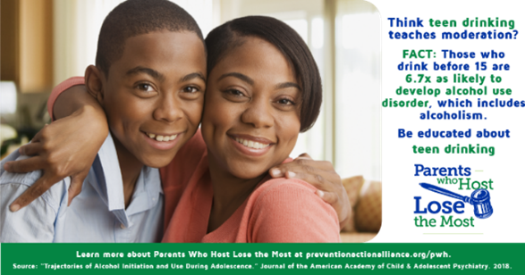 NWCSBWellness's tweet photo. Have you talked to your child about #alcohol? Research shows that when #parents have conversations with kids about alcohol, kids are less likely to be involved in #UnderageDrinking.
#talktheyhearyou
#tthy
#underagedrinking
#Parentswhohostlosethemost
#PWHLM
@PreventionAA https://t.co/JvHe3ysh6A
