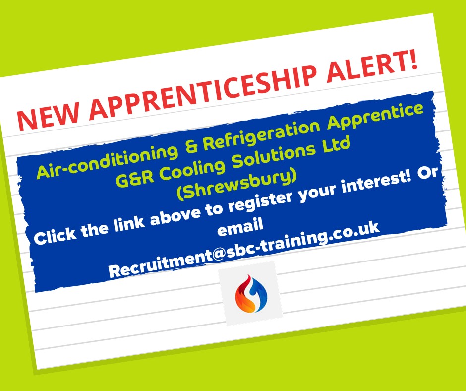 SBC Training on Twitter "NEW APPRENTICESHIP ALERT! G&R Cooling