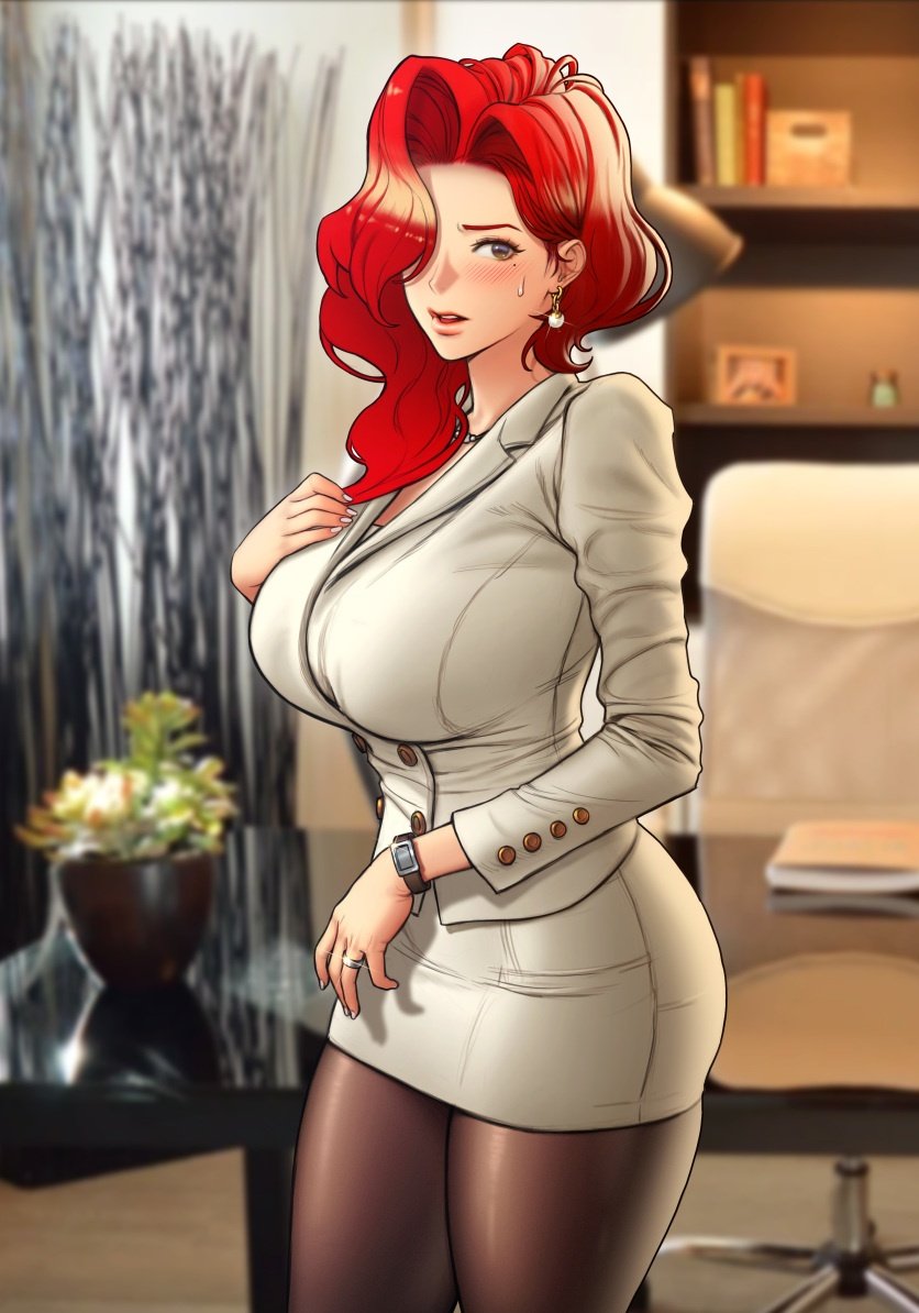 She's awake. All dressed up and ready for work!