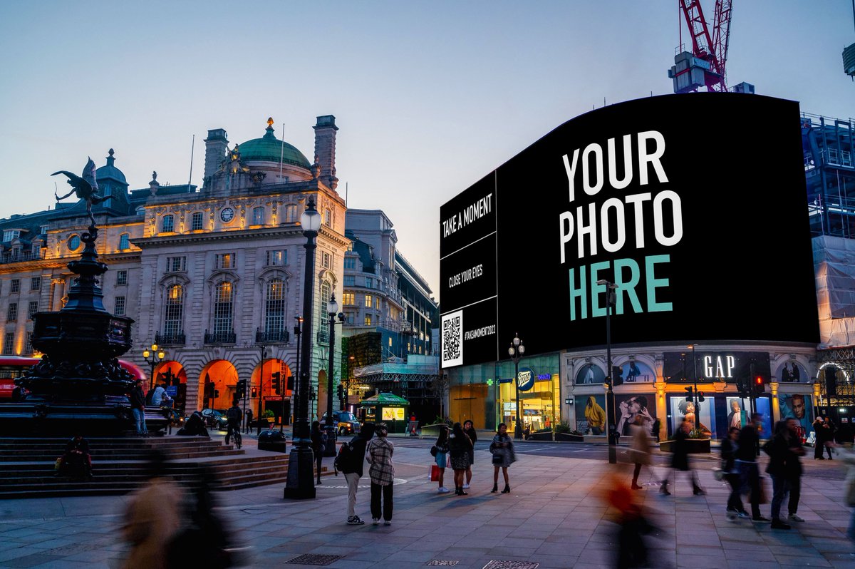 Take a moment to raise #MentalHealthAwareness and support #TakeAMoment2022 

If you want the chance to join hundreds of celebrities as part of the art on #PiccadillyLights:
1) Close your eyes and take a photo
2) Share on Instagram
3)Tag @piccadillylights with #TakeAMoment2022