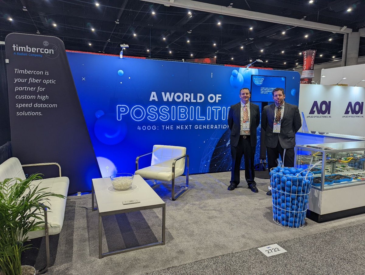 Timbercon's tweet photo. Last day to win at #OFC! Visit us at booth 2722 to see how we can help you with custom high speed datacom solutions and take part in our game for a chance to win a Nespresso. https://t.co/dvI3d5JXRO