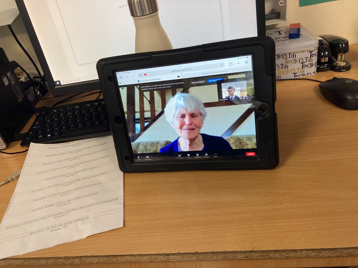 StannesCVA's tweet photo. Year 5 were so so lucky this morning…. We got to meet a real life author of the book we have been studying Street Child. We loved meeting  @BerlieDoherty and asking her lots of questions! We look forward to continuing our conversation and sharing some of our work with her. https://t.co/cc5ni2RsdU