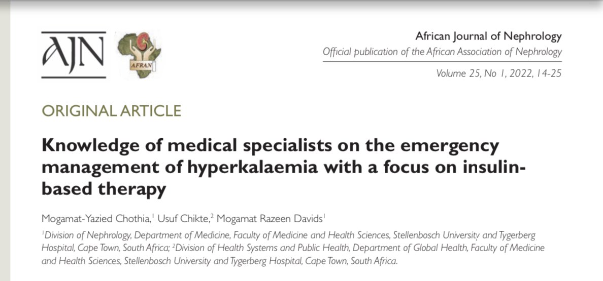 African Association of Nephrology (AFRAN) tweet media