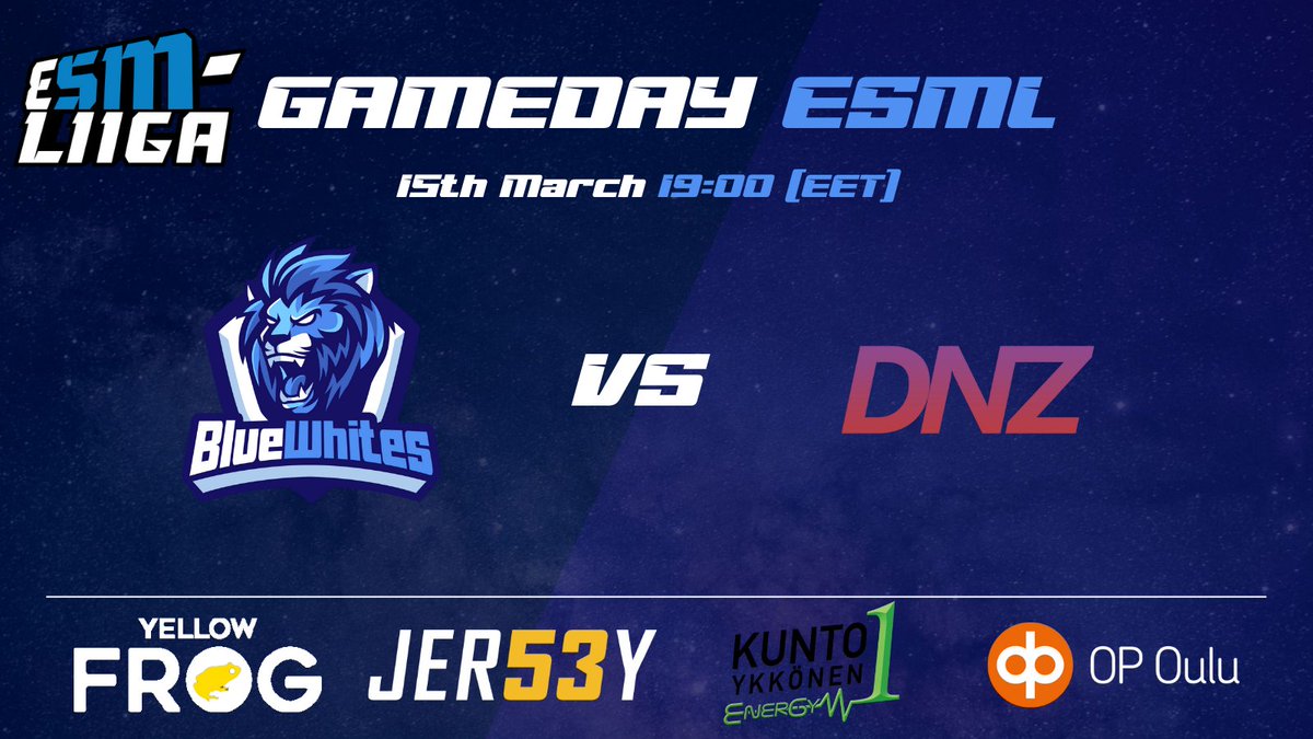 BlueWhites's tweet photo. The next game @esmliiga will be March 15th at 19:00 (EET)
We will face off against @TeamDNZ_
Watch the game on Twitch 👇https://t.co/NiSaFDAFzo
#csgofi #esportsfi #esml #bluewhitesesports https://t.co/l7unHsqIKf
