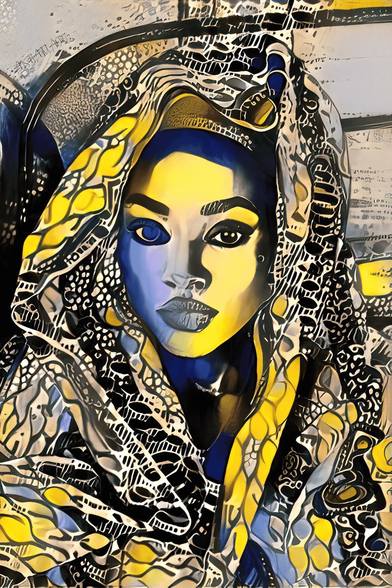 AishatuAdo's tweet photo. 😍Enjoy my #NFTs in the 1st #VR art gallery inspired by Hausa vernacular design and #Africanfuturism 💙
➡️@spacemetaverse : https://t.co/duP4i8tlt5
➡️@DisruptArt : https://t.co/NUGgV4RodG 

#NFTcollection #nftcollectors #onFlow #spacemetaverse #BWIAI #commercemetaverse https://t.co/QbVuhSdiBE