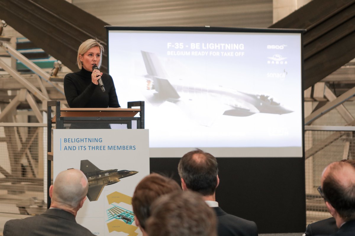 DedonderLudivin's tweet photo. Avec @PYDermagne nous avons posé la 1ère pierre du hall industriel de #Belightning dédié à la production des empennages horizontaux des F-35, sur le site de la #SABCA à Lummen. Une avancée concrète qui renforce notre base industrielle 🇧🇪 et qui crée des emplois dans le Limbourg. https://t.co/UxUK7bNrSQ