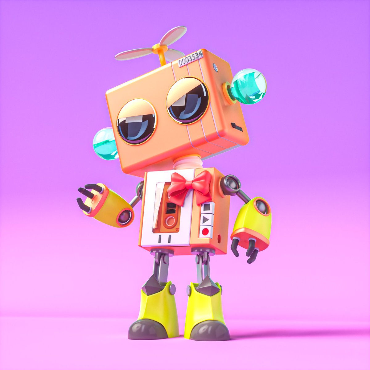 cybeeMiniverse's tweet photo. The optimized 3D version of Cybee #NFT 
Sneak Peak👀🔥🔥 https://t.co/4ldidroPtT