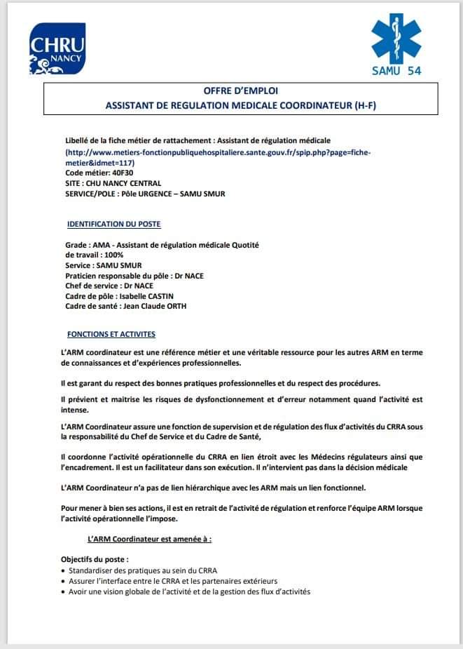 AFARM_SAMU's tweet photo. [ Offre d'Emploi - Recrutement ARM et ARM Coordinateur ] #SAMU54 #chunancy 

Le SAMU 54 du CHU de Nancy recherche un ARM Coordinateur et un ARM.
L' AFARM partage l'offre

Date limite candidature : 25/03/2022

Ou directement sur le lien suivant : https://t.co/TnXQTwzD5x https://t.co/j0fWjSl5M8
