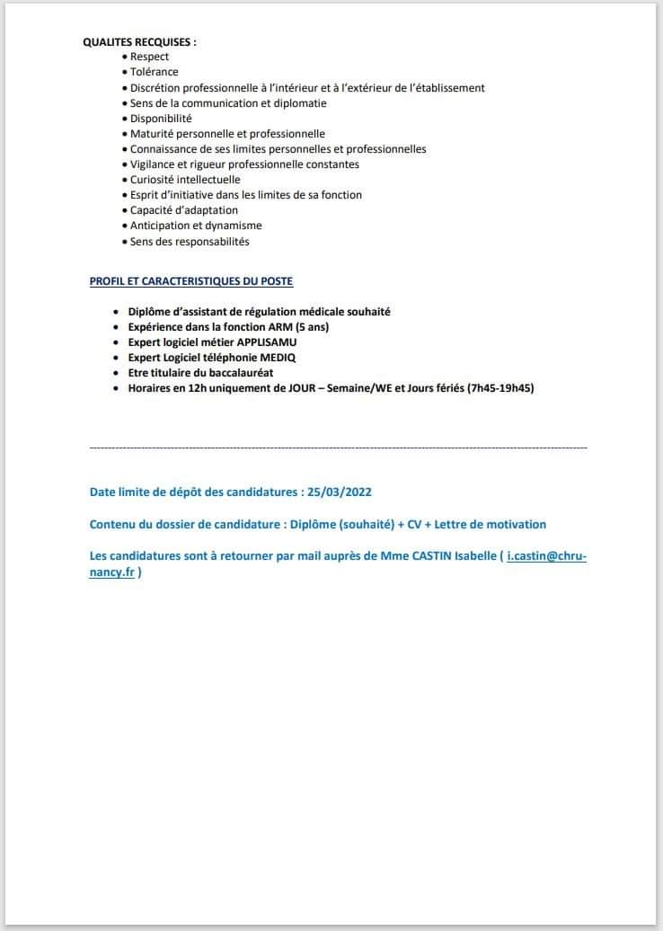 AFARM_SAMU's tweet photo. [ Offre d'Emploi - Recrutement ARM et ARM Coordinateur ] #SAMU54 #chunancy 

Le SAMU 54 du CHU de Nancy recherche un ARM Coordinateur et un ARM.
L' AFARM partage l'offre

Date limite candidature : 25/03/2022

Ou directement sur le lien suivant : https://t.co/TnXQTwzD5x https://t.co/j0fWjSl5M8