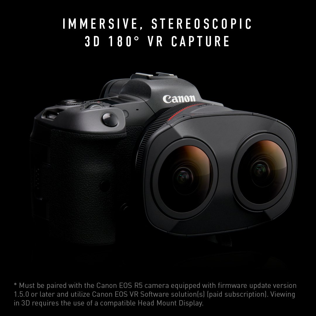 CanonUSA's tweet photo. Add a whole new dimension to your storytelling with the RF5.2mm F2.8 L Dual Fisheye lens. #VR #VirtualReality #VRcreation
Shop now: https://t.co/yVE9p9T6x3 https://t.co/FWa7iOoBEL