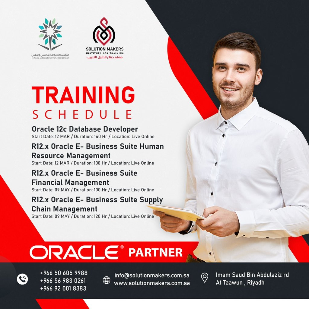 من أكثر الدورات التدريبية 📚 المطلوبة في سوق العمل اللتي تطورك وتؤهلك للعمل الاحترافي.

وبوسيلة التدريب التفاعلي الافضل👨🏻‍💻 وبالتطبيق العملي👏🏻

لمعرفه كافة التفاصيل عن البرامج التدريبية المناسبة لتخصصك يمكنك التواصل
api.whatsapp.com/send?phone=+96…
