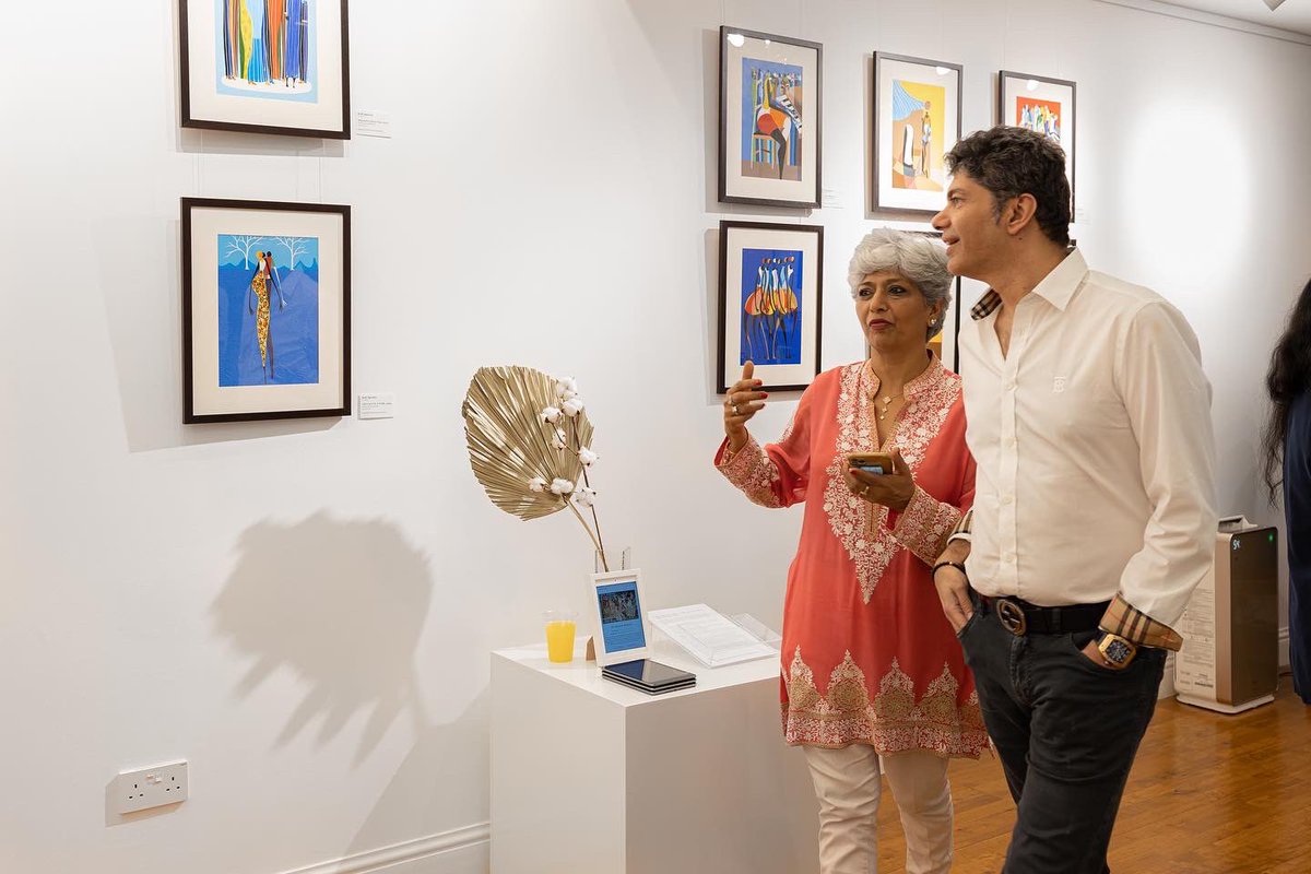 ArtianaAuctions's tweet photo. Thank you to everyone who participated for the opening of Sakti Burman’s  NFT exhibition ‘The Mythical Metaverse' and Kofi Agorsor’s exhibition  “The Colours of Life’. 

Contact us to arrange a gallery tour:  +971558153030

#fineart #art #artist  #africanartist #africanart #ghana https://t.co/Rs4iocXMoI
