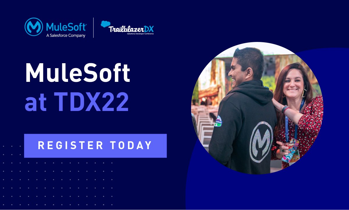 MuleSoft's tweet image. The developers that get it, get it. Developers, take your skills to the next level at #TDX22.
🛠 Build integrations, APIs, and automation with MuleSoft from step one to scale. 
📈 Skill up while connecting with other devs
💙 Plus more! Register here: muley.cc/3u5CplN