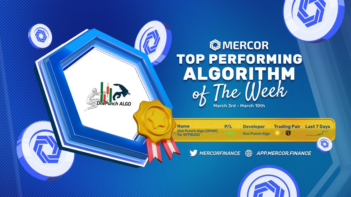 MercorFinance's tweet photo. 📈 One of OnePunch his algos proved its worth once again last week by getting the best performance of all algos on the platform!
https://t.co/sHfpuThI2J

💸 Don't miss out!
https://t.co/qhgMIA91ao…

🔵Stay in the loop
https://t.co/8aYlcMA9f2

#MercorFinance #Mercor #MRCR $MRCR https://t.co/FwBHwRyj5x
