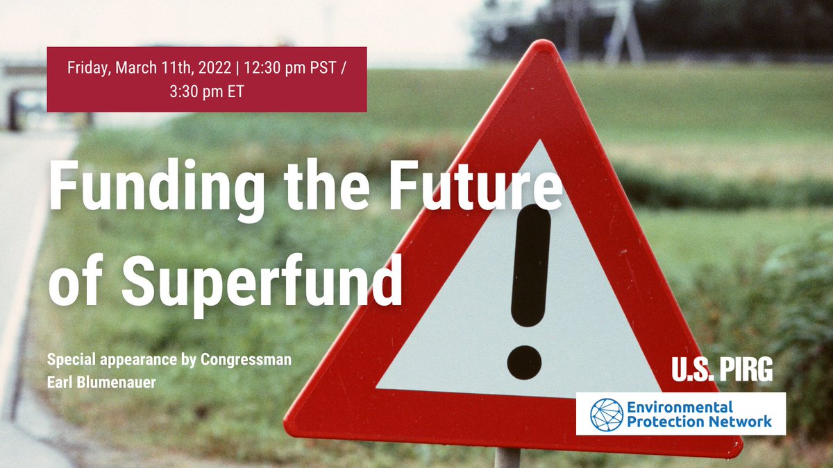 SuperfundNews's tweet photo. Did you hear that the @EPA Superfund program will soon be receiving funds from a reinstated "polluter pays" tax? Find out more tomorrow 12:30 PT/3:30 ET at the "Funding the Future of Superfund" webinar. RSVP here: https://t.co/44TMaoNuGh https://t.co/lilEFjCYcJ