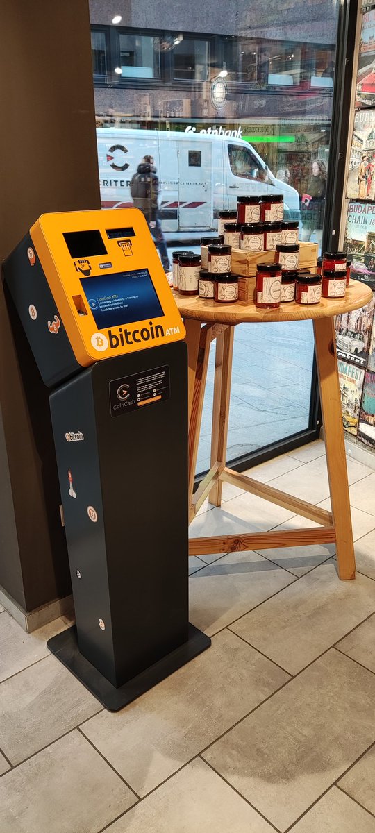 fabcicflis's tweet photo. #Bitcoin ATM at a souvenir shop in #Budapest , Hungary https://t.co/VEZHIKkW8z