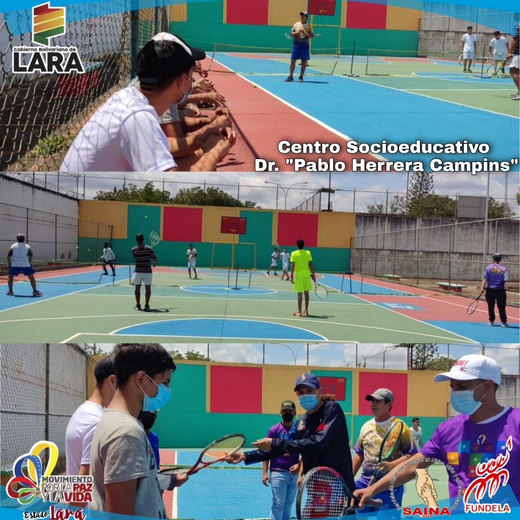 #10Mar ¡Aquí hay talento!
Con un diagnóstico de competencias y habilidades para el tenis fue el despliegue realizado a jóvenes y adolescentes pacificadores que cumplen medida de privativa en el Centro Socio Educativo Dr.Pablo Herrera Campins.

<a href="/AdolfoP_Oficial/">Adolfo Pereira Gobernador</a>
#MujeresEnCiencia