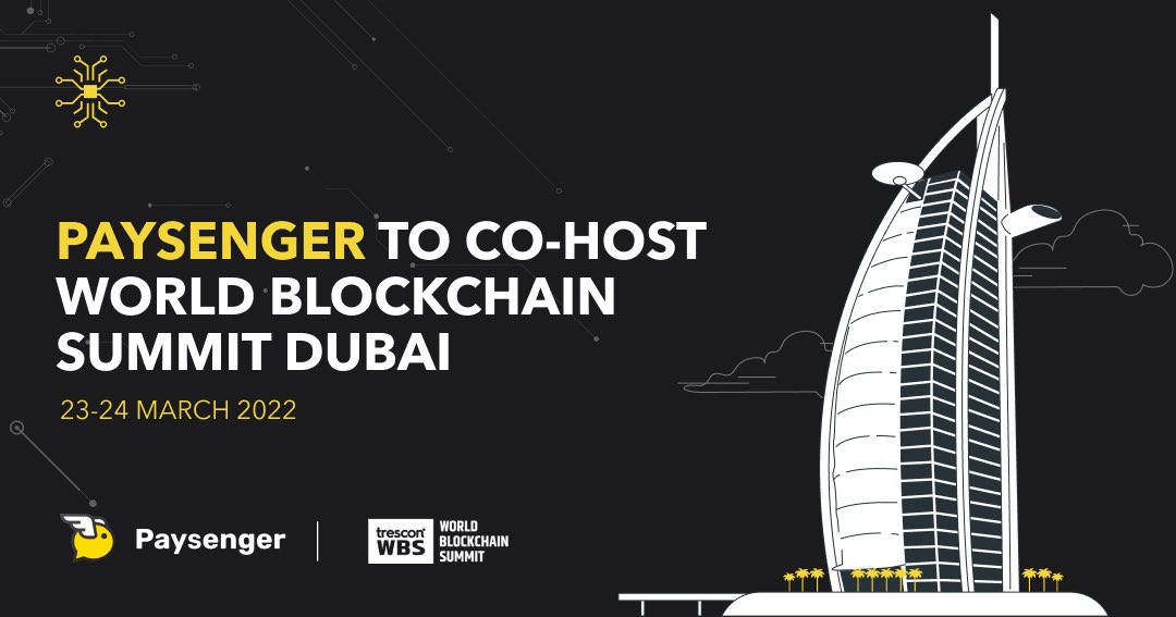 Ego_Paysenger's tweet photo. Hey friends! We are here with an exciting news🚀

World Blockchain Summit Dubai, the most influential crypto &amp; blockchain conference in the Middle East since 2017, is taking place on March 23-24. 

And we are co-hosting it!

Stay tuned and see you at WBS Dubai 2022 🙌
#blockchain https://t.co/yJSTqC5IKD