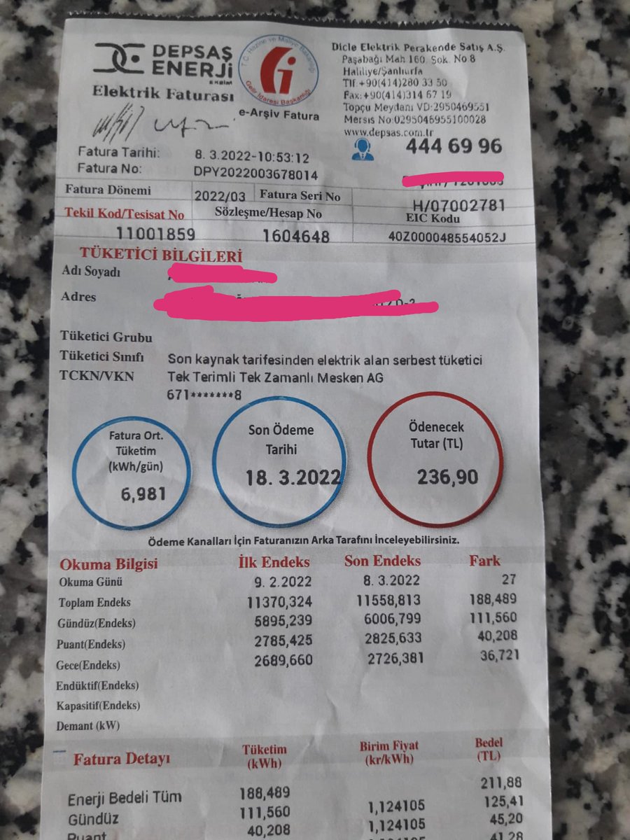 @Sercan_akagac abi sizden ricam bu faturamı paylaşirmisin lütfen Batman'dan bir fatura cok yoksul bir ailenin