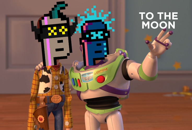 NFTCyberPunks's tweet photo. We are going to ride a rocket folks! Just hang tight. 🚀🌑 https://t.co/iIUuXuKJsh @NFTCyberPunks #NFT #NFTart https://t.co/UmM8wbL6k1