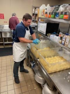 SiouxFallsFire's tweet photo. It was an early start to the day for a few of SFFR's Chief Officers and members. We had the honor of serving at the Banquet this morning. @TheBanquetSF Chief McAreavey was calling these "World Famous Potato Cakes"! #OneSiouxFalls #WeAreSFFR https://t.co/GbQGLIfd2B