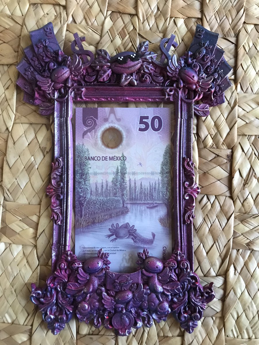 joputapelirrojo's tweet photo. Mi precioso !!!Mexican joke jehe  #billeteajolote #ajolote #50pesos #3dprint https://t.co/zPdOHhK5NP