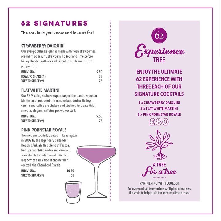 Our new cocktail menu launches tomorrow night, packed with brand-new creations and some fan favorites! 🔥 This weekend, £1 from every cocktail &amp; £10 from every tree sold will go to the <a href="/BritishRedCross/">British Red Cross 🧡</a> Ukraine Crisis Appeal! 🇺🇦
