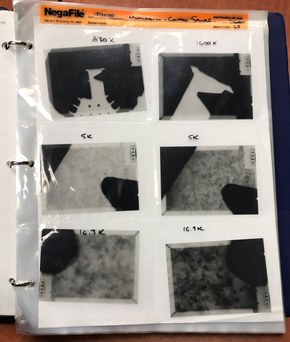 Muhlstein_Lab's tweet photo. Feeling nostalgic- After the Kratos died @eric_stach moved our HVTEM project to the ARM.

Today I pulled out the original negatives while I work on a fatigue of silicon review article. 

The opportunity to collaborate with staff at NCEM shaped my career. Thank you, Eric! https://t.co/grcD20vvqr